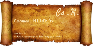 Csomay Milán névjegykártya