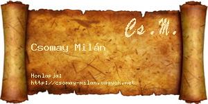 Csomay Milán névjegykártya